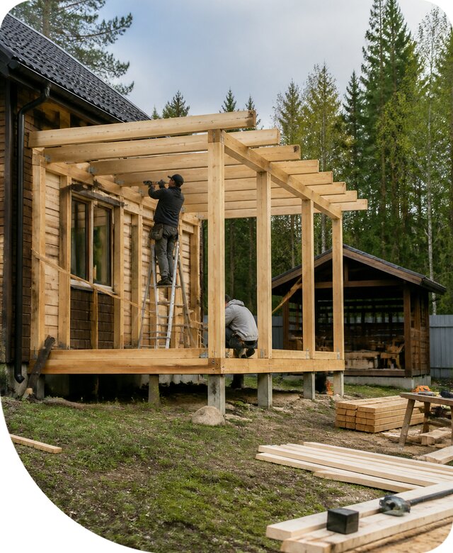 Строительство пристроек и построек на участке в Канске